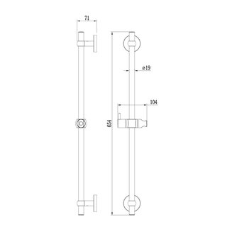 Стойка для душа, Niagara, Milardo, NIA6500M17