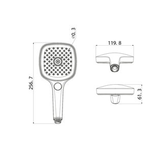 Лейка для душа, черная, Slide, IDDIS, SLI3F0Bi18
