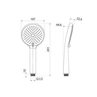 Лейка для душа, белая матовая, Ray, IDDIS, RAY3F0Wi18