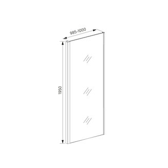 Боковая панель, глянцевый ал. проф., 100х195, Zodiac, IDDIS, ZOD6CA0i23