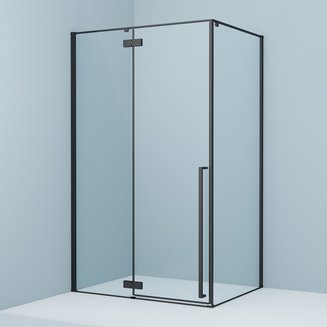 Душевое ограждение, прямоуг., черный ал. проф., 120x90x195, Slide, IDDIS, SLI6BS2i23