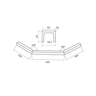 Декоративный профиль под душевое ограждение 100х100, белый, Steel, IDDIS, STE5WS0i22