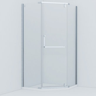 Душевое ограждение, прямоугол., нерж. сталь, 100х100х195, Steel, IDDIS, STE8SS0i23