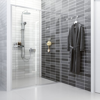 Душевая дверь, глянцевый ал. проф., 130х195, Zodiac, IDDIS, ZOD6CS3i69