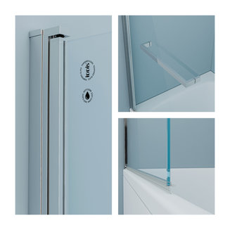 Шторка на ванну, глянцевый ал. проф., 80х140, Ray, IDDIS, RAY6CS8i90