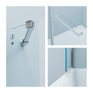 Шторка на ванну, глянцевый ал. проф., 120х140, Ray, IDDIS, RAY6CS2i90