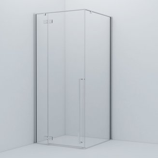Душевое ограждение, квадр., глянцевый ал. проф., 90х90х195, Slide, IDDIS, SLI6GS0i23