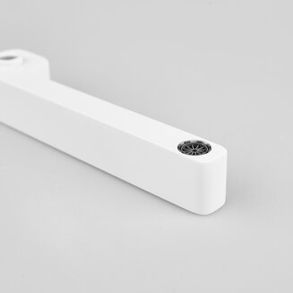 Излив для смесителя, ванна, плоский, латунь, 150 мм, поворотный, в/див, м. белый, ID, 995F15WM2SM