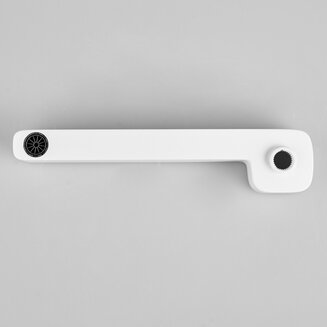 Излив для смесителя, ванна, плоский, латунь, 150 мм, поворотный, в/див, м. белый, ID, 995F15WM2SM