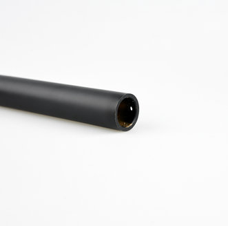 Излив для смесителя, кухня, L-образный, нержавеющая сталь, 200х370 мм, поворотный, черный, IDDIS, 995L20B5SM