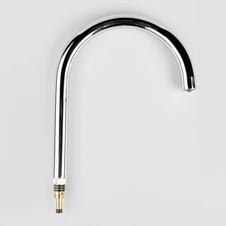 Излив для смесителя, кухня, J-образный, нержавеющая сталь, 204х277 мм, поворотный, хром, IDDIS, 995J20C5SM