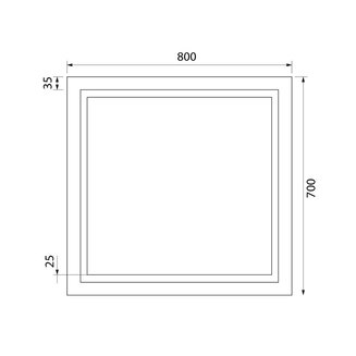 Зеркало с подсветкой, 80 см, Zodiac, IDDIS, ZOD8000i98