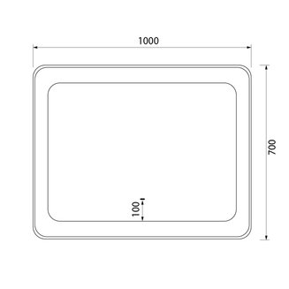 Зеркало с подсветкой, 100 см, Esper, IDDIS, ESP1000i98
