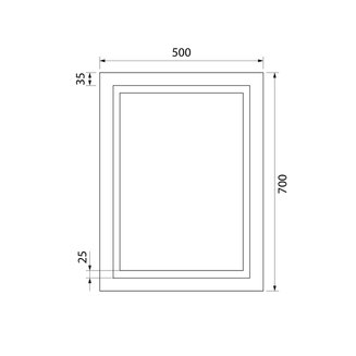 Зеркало с подсветкой, 50 см, Zodiac, IDDIS, ZOD5000i98