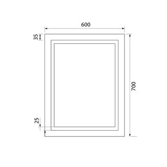 Зеркало с подсветкой, 60 см, Zodiac, IDDIS, ZOD6000i98