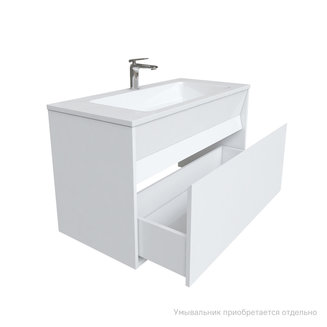 Тумба подвесная с ящиком, белая, 100 см, Esper, IDDIS, ESP10W0i95. Подходит ум. 4501000i28