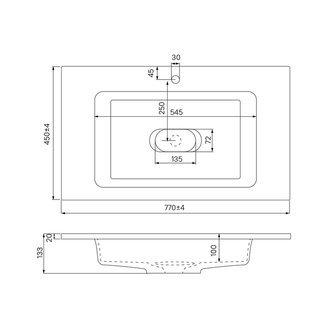 Тумба с умывальником подвесная с ящиком, белая, 80 см, Esper, IDDIS, ESP80W0i95K