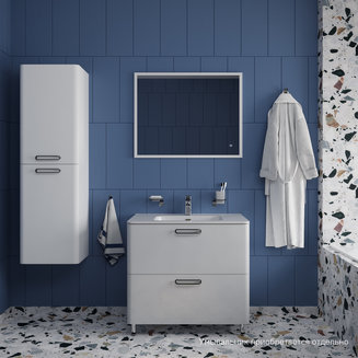 Тумба напольная, белая, 80 см, Brick, IDDIS, BRI80WFi95. Подходит ум. 0108000i28