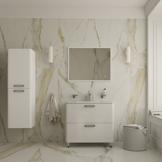 Тумба напольная, белая, 80 см, Brick, IDDIS, BRI80WFi95. Подходит ум. 0108000i28