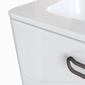 Тумба напольная, белая, 60 см, Brick, IDDIS, BRI60WFi95. Подходит ум. 0106000i28