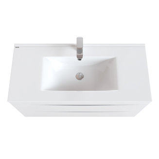 Тумба с умывальником, напольная, 100 см, белая, Cloud, IDDIS, CLO10WFi95K