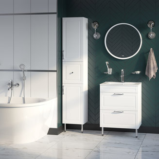 Тумба с умывальником, напольная, 60 см, белая, Oxford, IDDIS, OXF60W0i95K