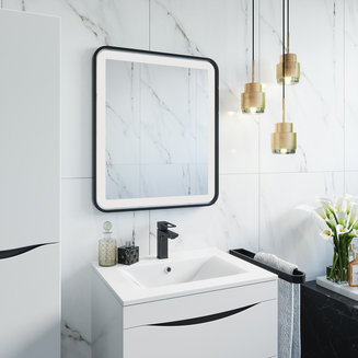 Тумба подвесная, белая, 80 см, Cloud, IDDIS, CLO80W0i95. Подходит умывальник: 0138000i28