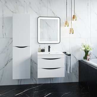 Тумба подвесная, белая, 80 см, Cloud, IDDIS, CLO80W0i95. Подходит умывальник: 0138000i28