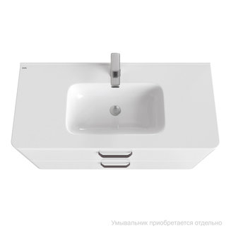 Тумба подвесная, белая, 100 см, Brick, IDDIS, BRI10W1i95. Подходит умывальник: 0101000i28