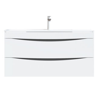 Тумба с умывальником, подвесная, 100 см, белая, Cloud, IDDIS, CLO10W1i95K