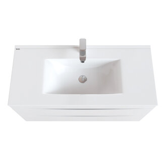 Тумба с умывальником, подвесная, 100 см, белая, Cloud, IDDIS, CLO10W1i95K