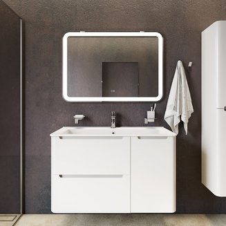 Тумба подвесная, белый, 100 см, Edifice, IDDIS, EDI10W1i95. Подходит умывальник 0101000i28