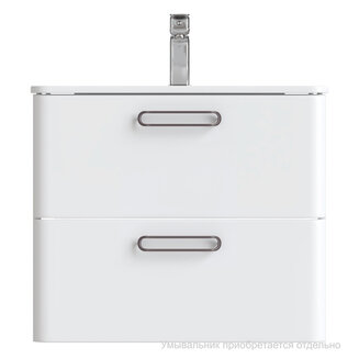 Тумба подвесная, белая, 60 см, Brick, IDDIS, BRI60W0i95. Подходит умывальник: 0106000i28