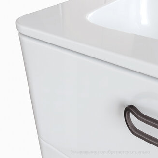 Тумба подвесная, белая, 60 см, Brick, IDDIS, BRI60W0i95. Подходит умывальник: 0106000i28