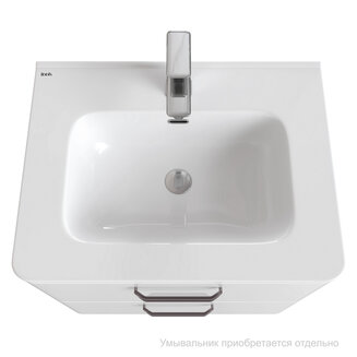 Тумба подвесная, белая, 60 см, Brick, IDDIS, BRI60W0i95. Подходит умывальник: 0106000i28