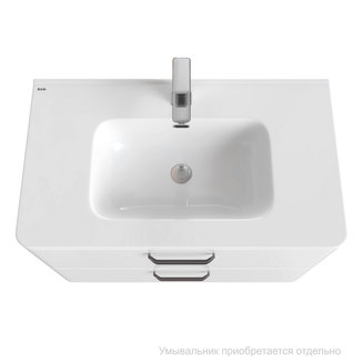 Тумба подвесная, белая, 80 см, Brick, IDDIS, BRI80W0i95. Подходит умывальник: 0108000i28