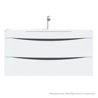 Тумба подвесная, белая, 100 см, Cloud, IDDIS, CLO10W1i95. Подходит умывальник: 0131000i28