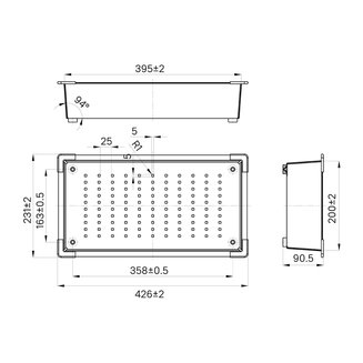 Коландер, нерж. сталь, сатин, 426*231, Kitchen Line, IDDIS, KOL23S0i59