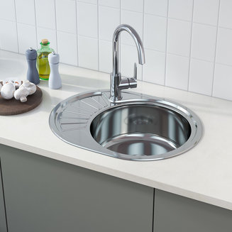 Мойка, нержавеющая сталь, полированная, чаша справа, 600*470, Suno S, IDDIS, SUN60PRi77