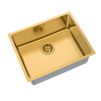 Мойка, нерж.сталь, универсального монтажа, матовое золото, 540*440, Edifice, IDDIS, EDI54B0i77