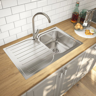 Мойка, нержавеющая сталь, шелк, чаша справа, 780*480, Strit S, IDDIS, STR78SRi77