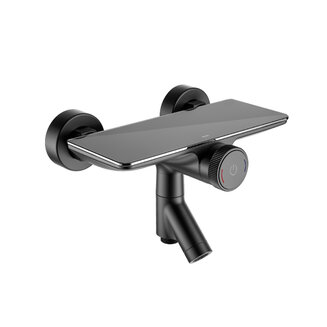 Смеситель для ванны с управлением Push Control, черный матовый, Shelfy, IDDIS, SHEBLBTi02WA