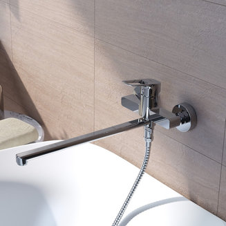 Смеситель для ванны с длинным изливом, Spin, IDDIS, SPISBL2i10WA