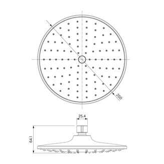 Смеситель с верхним душем, Helic, Milardo, HELSB1FM06