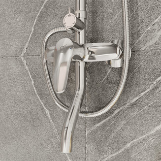 Смеситель с верхним душем, Simp, Milardo, SIMSB1FM06