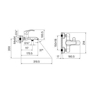 Смеситель для ванны, Joker, IDDIS, JOKSB00i02WA