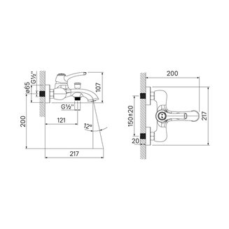 Смеситель для ванны, желтое золото, Oldie, IDDIS, OLDYG00i02