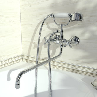 Смеситель для ванны с длинным изливом с керамическим дивертором, SAM, IDDIS, SAMSBL2i10