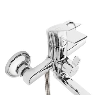 Смеситель для ванны с длинным изливом с керамическим дивертором, Nelson, Milardo, NELSBLCM10