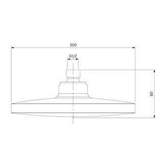 Смеситель для душа с верхней лейкой, Simp, Milardo, SIMSB1FM89